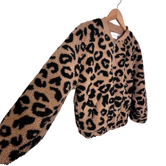 LUSH teddybear animal print leopard jacket size small - Picture 3 of 6